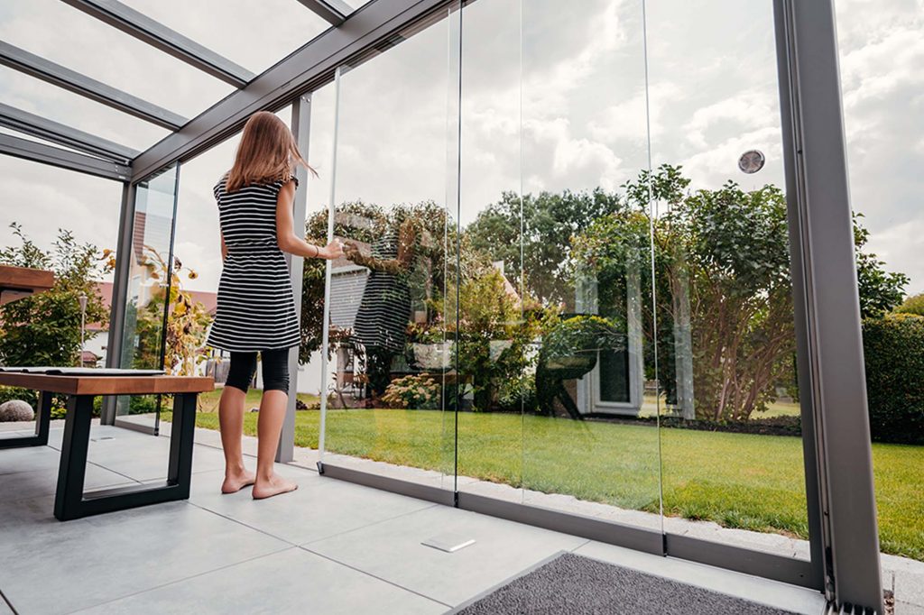 Anbau mit Schiebeelementen